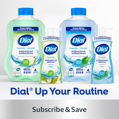 Dial Antibacterial Defense Foaming Hand Soap + Aloe, Fragrance Free, 7.5 Fl Oz (Pack of 6), Dermatologist-Tested Hand Wash, Gentle on Skin Dial
