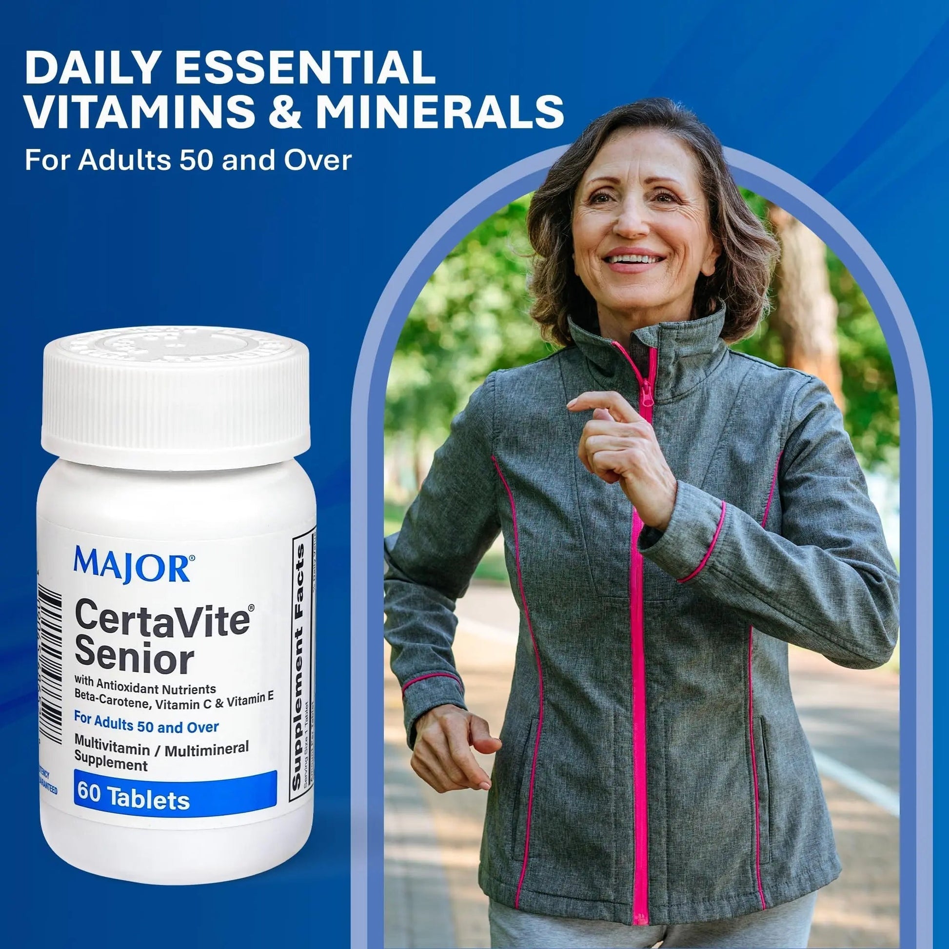 MAJOR CertaVite Senior Multivitamin with Antioxidants – Multivitamin for Women and Men with Beta-Carotene, Iron MAJOR buy australia supplements
