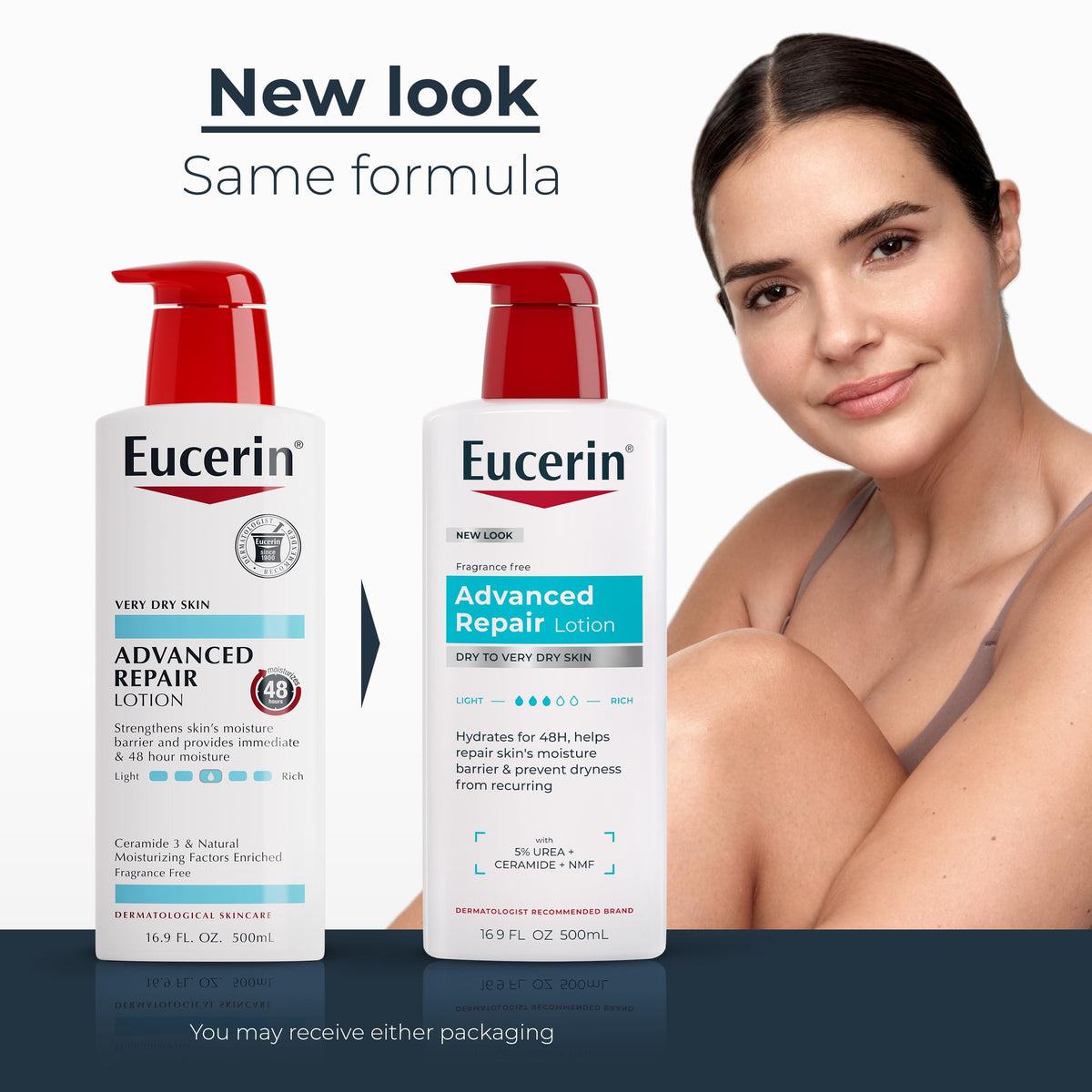 Eucerin Advanced Repair Lotion, Urea Enriched, 16.9 FL OZ Eucerin