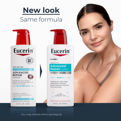 Eucerin Advanced Repair Lotion, Urea Enriched, 16.9 FL OZ Eucerin