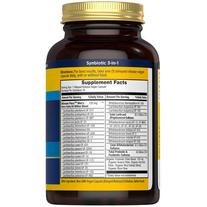 Renew Life Ultimate Flora Probiotics for Men 65 Billion CFU Delayed Release Vegan Capsules | Digestive Health | Immune Health | Dairy Free | 30 Count Renew Life
