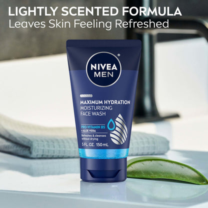 NIVEA MEN Maximum Hydration Face Wash, Face Wash with Provitamin B5 and Aloe Vera NIVEA MEN