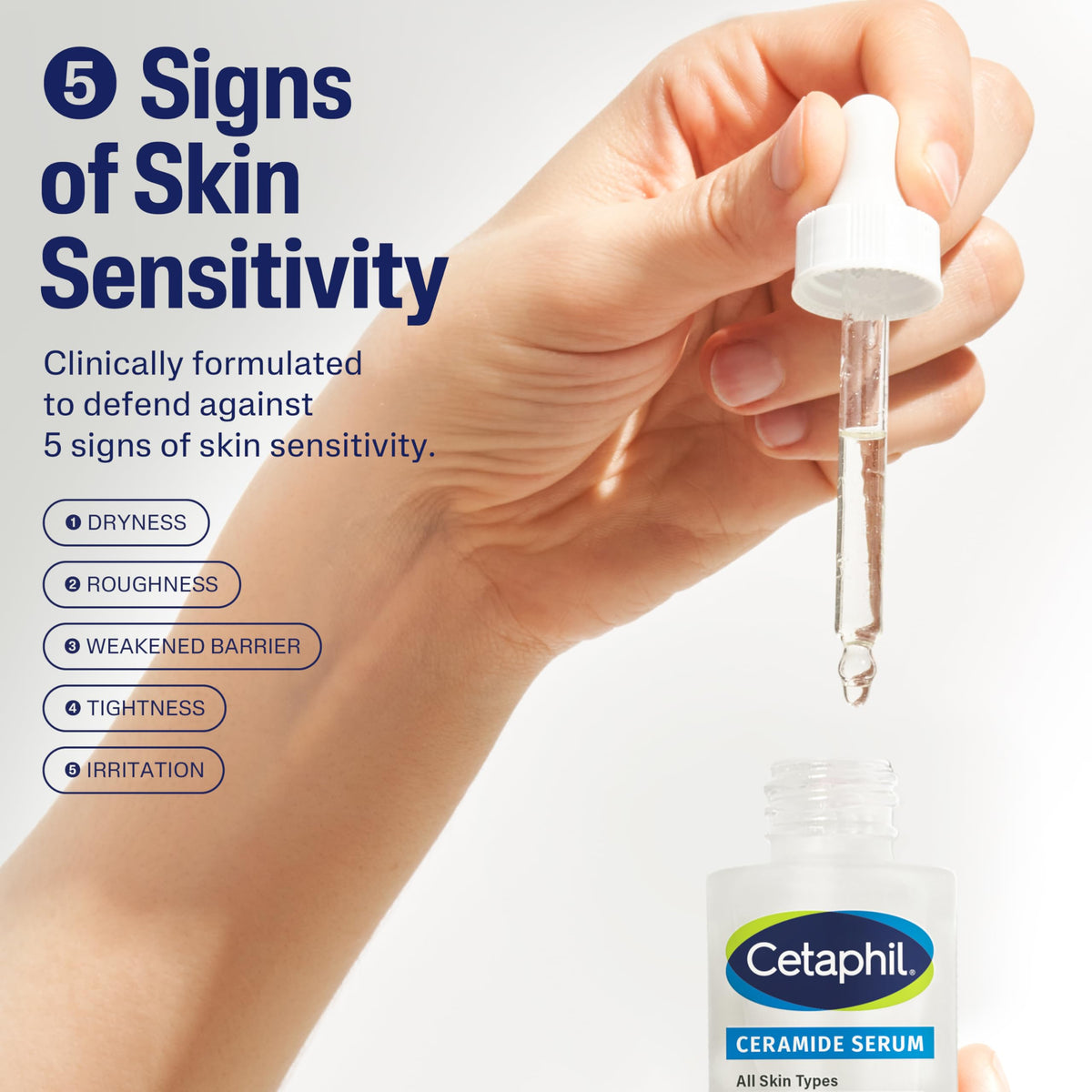 Cetaphil Ceramide Serum Skin Barrier Repair Sensitive Skin, 1oz Cetaphil