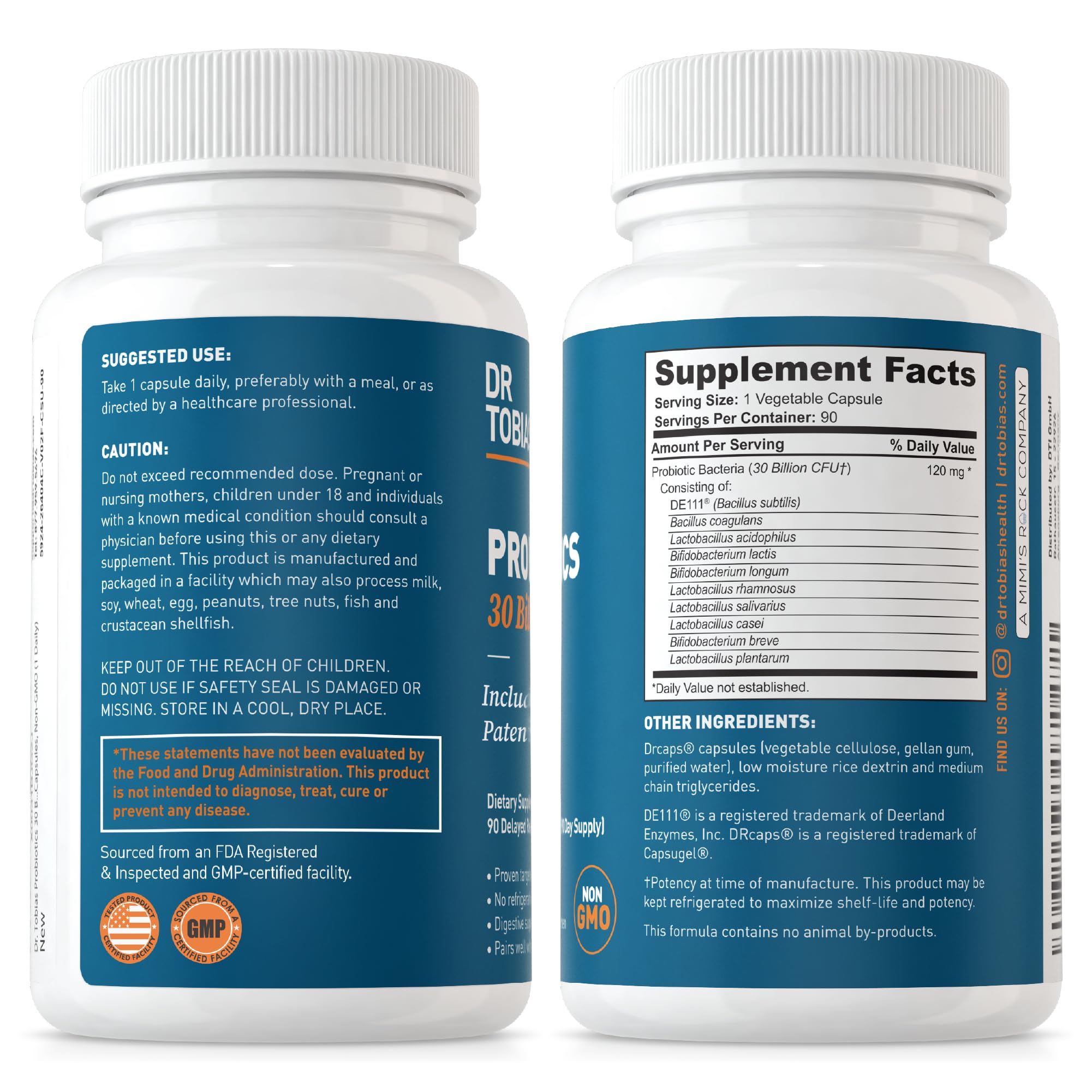 Dr. Tobias Probiotics 30 Billion, 10 Strains, 30 Billion CFU's, Targeted Release Probiotics Dr. Tobias buy australia supplements