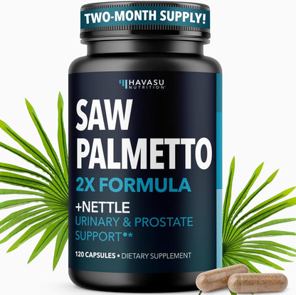Saw Palmetto and Nettle Root Extract, Prostate Health Supplement, 120 Count | DHT Blocker and Prostate Health Supplement for Men, Supports Urinary Tract Health and Flow, Vegan, Non-GMO, 60-Day Supply Gsupps Australia
