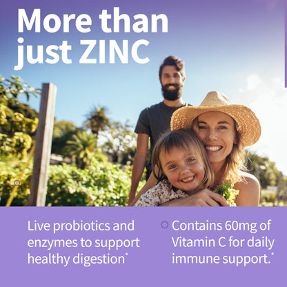 Garden of Life Zinc Supplements 30mg High Potency Raw Zinc and Vitamin C Multimineral Supplement, Vitamin Code Vitamins Trace Minerals & Probiotics Garden of Life