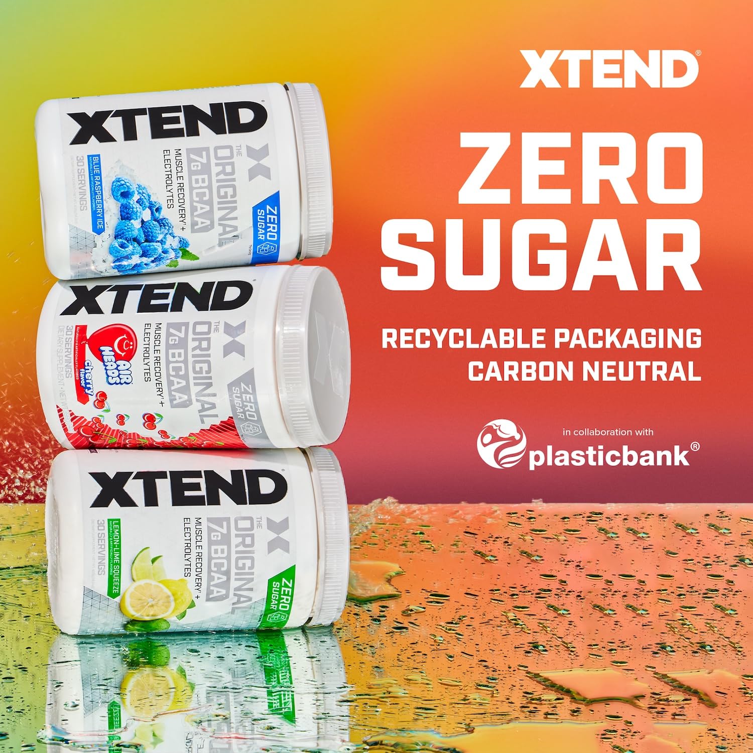 Xtend Original BCAA Powder, 7g BCAAs and 2.5g L-Glutamine for Muscle Recovery Hydration and Lean Muscle, Sugar Free Intra and Post Workout Drink with Electrolytes Xtend
