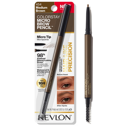 Revlon ColorStay Micro Brow Pencil, 454 Medium Brown, 0.003 oz REVLON