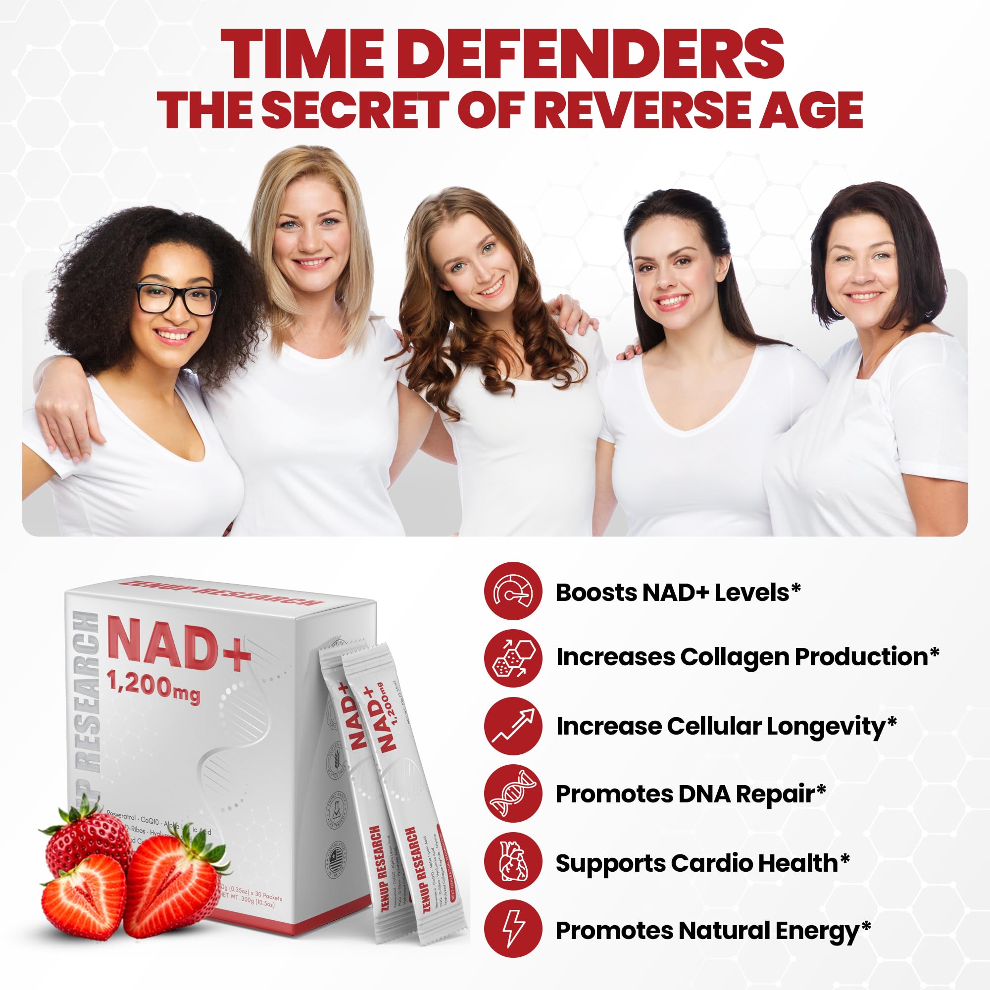 ZenUP Liquid NAD, Extra Strength 1,200mg NAD+ Supplement with CoQ10, Resveratrol, D-Ribose & PQQ for Men & Women, Natural NAD+ Stick for Anti-Aging, Energy, Focus - 30 Packets ZenUP buy australia supplements