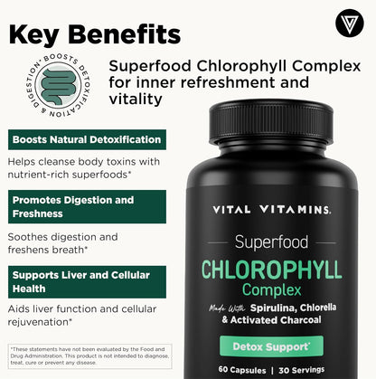 Vital Vitamins Multi Collagen Capsules + Chlorophyll Complex Capsules Gsupps Australia