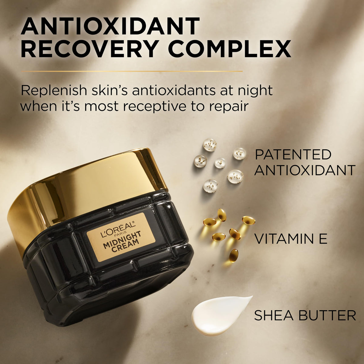 L'Oreal Paris Age Perfect Anti-Aging Midnight Cream 1.7 Oz + Serum Sample L'Oreal Paris