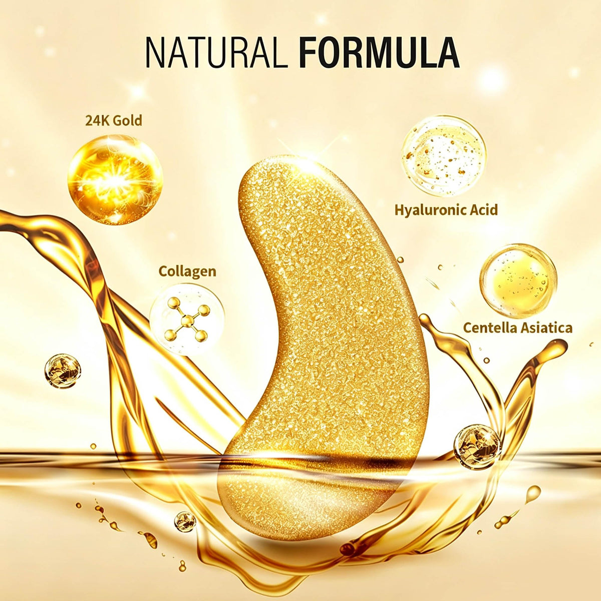 Maskiss 24k Gold Under Eye Patches (50 Pairs), eye mask, Collagen Skin Care Products, Eye Patches for Puffy Eyes, eye masks for dark circles and puffiness Maskiss
