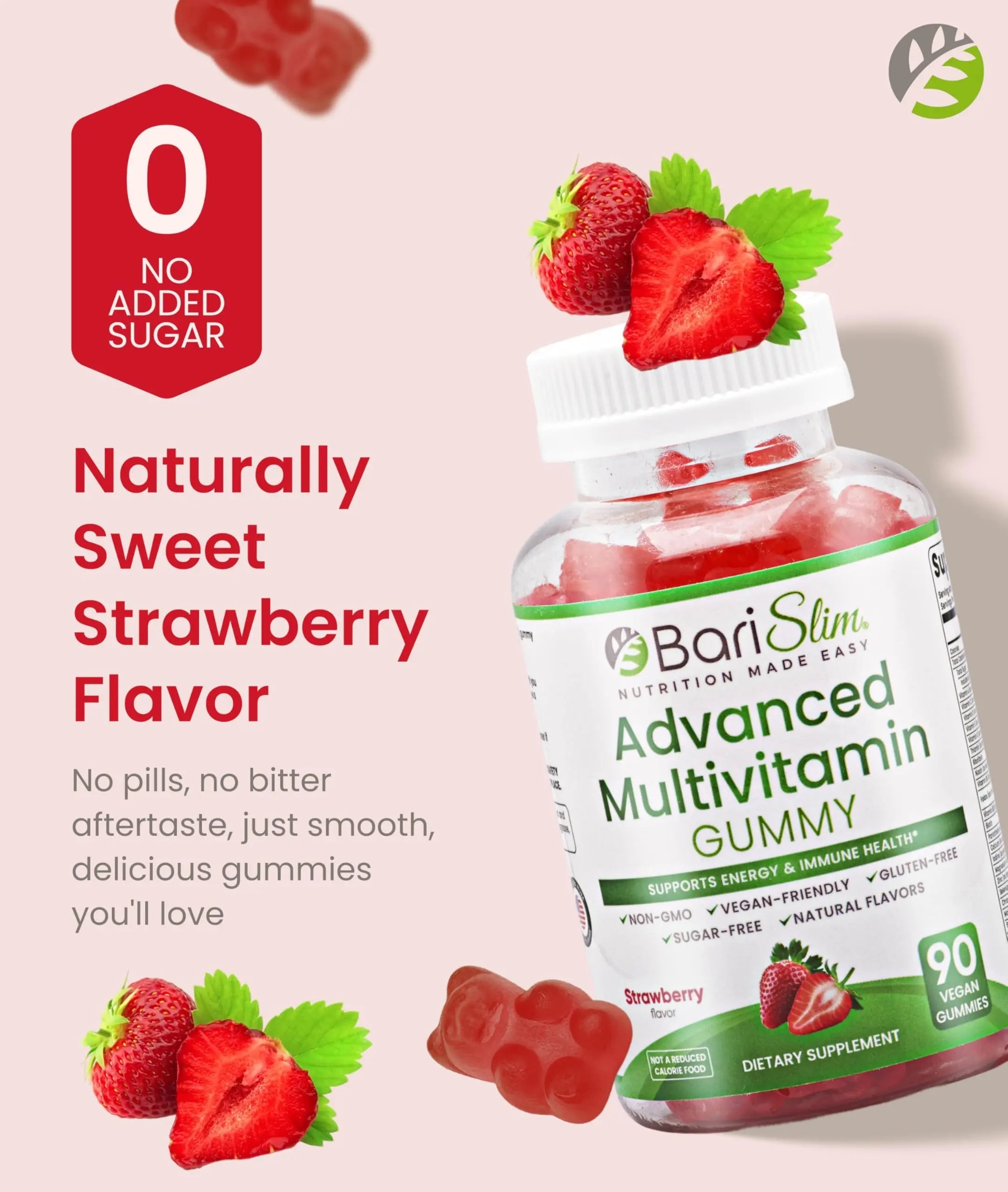 BariSlim Advanced Bariatric Multivitamin Gummies - Specially Formulated Bariatric Vitamins for Patients After Weight Loss Surgery BariSlim buy australia supplements