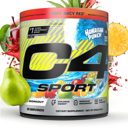 C4 Sport Pre Workout Powder - NSF Certified for Sport - Elite Hydration - 200mg Caffeine + Creatine + Beta-Alanine - Electrolytes and Energy Supplement C4
