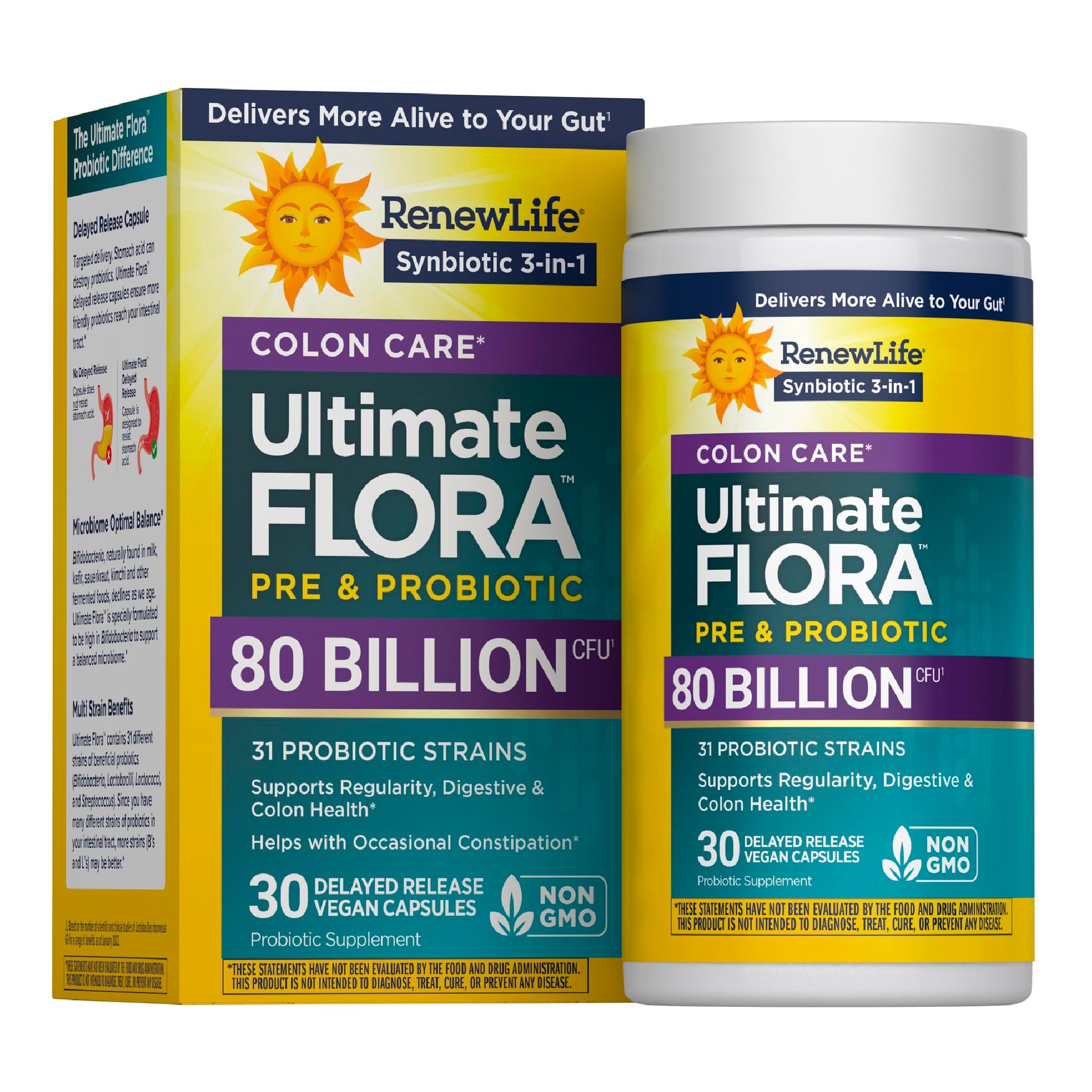 Renew Life Extra Care Digestive Probiotic Capsules, 50 Billion CFU Guaranteed, Daily Supplement Supports Immune, Digestive, Respiratory Health(1), L. Rhamnosus GG, Dairy, Soy and Gluten-Free, 90 Count | 90 Vegetarian Capsules | Supports Digestive, Immune Gsupps Australia