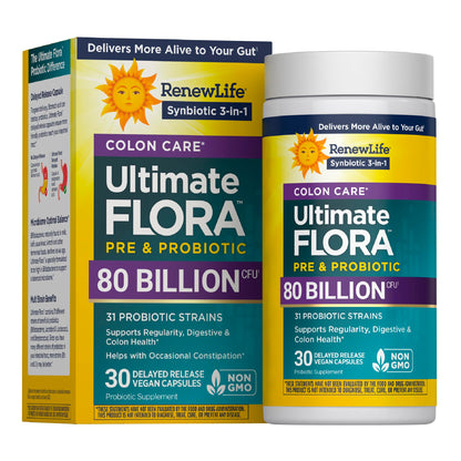 Renew Life Extra Care Digestive Probiotic Capsules, 50 Billion CFU Guaranteed, Daily Supplement Supports Immune, Digestive, Respiratory Health(1), L. Rhamnosus GG, Dairy, Soy and Gluten-Free, 90 Count | 90 Vegetarian Capsules | Supports Digestive, Immune Gsupps Australia