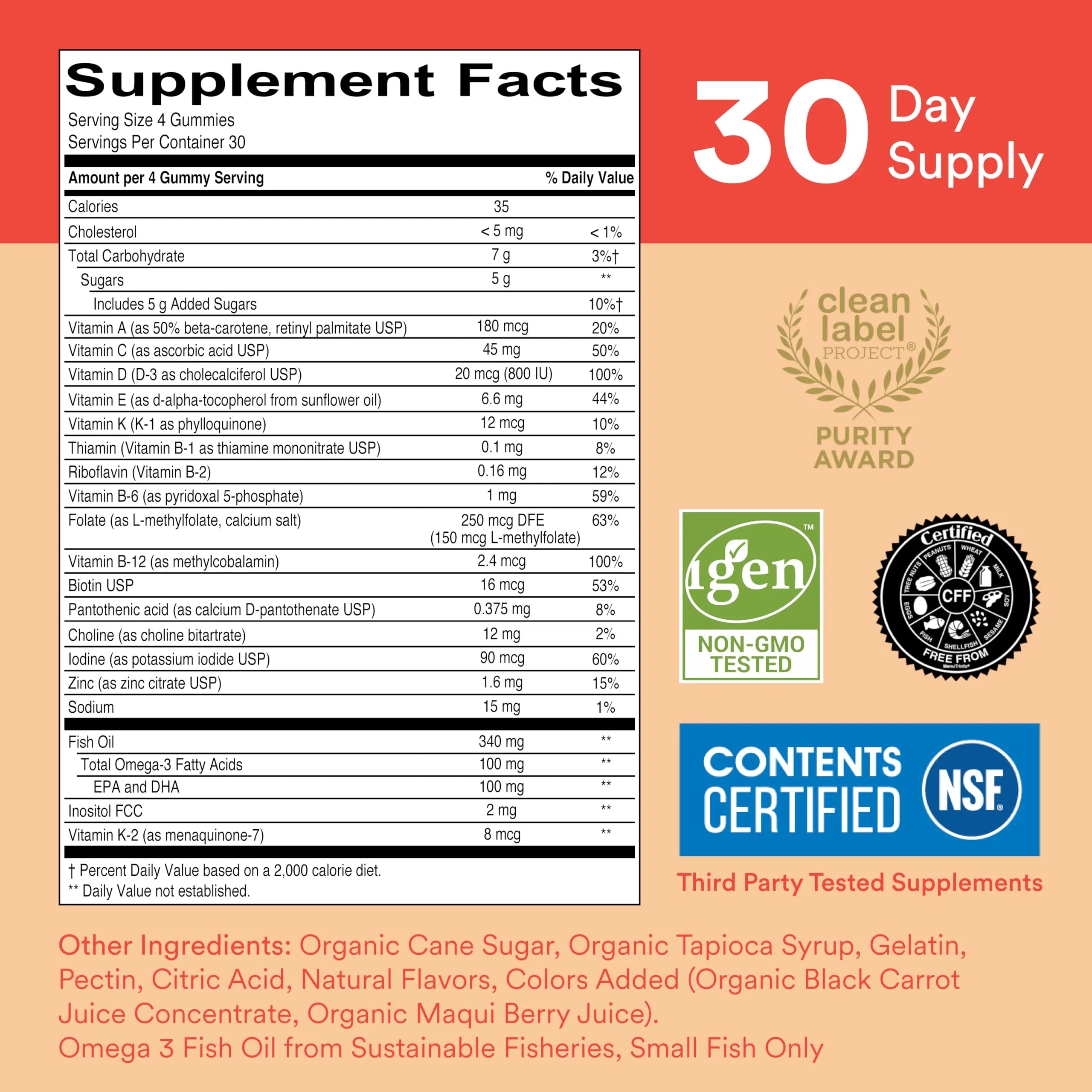 SmartyPants Kids Multivitamin Gummies: Omega 3 Fish Oil (EPA/DHA), Vitamin D3, C, Vitamin B12, B6, A, K & Zinc for Immune Support SmartyPants buy australia supplements