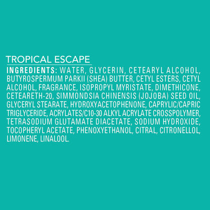 Jergens Shea Fusion Tropical Escape Body Lotion, Moisturizer with Shea Butter & Vitamin E, 14 Fl Oz Jergens