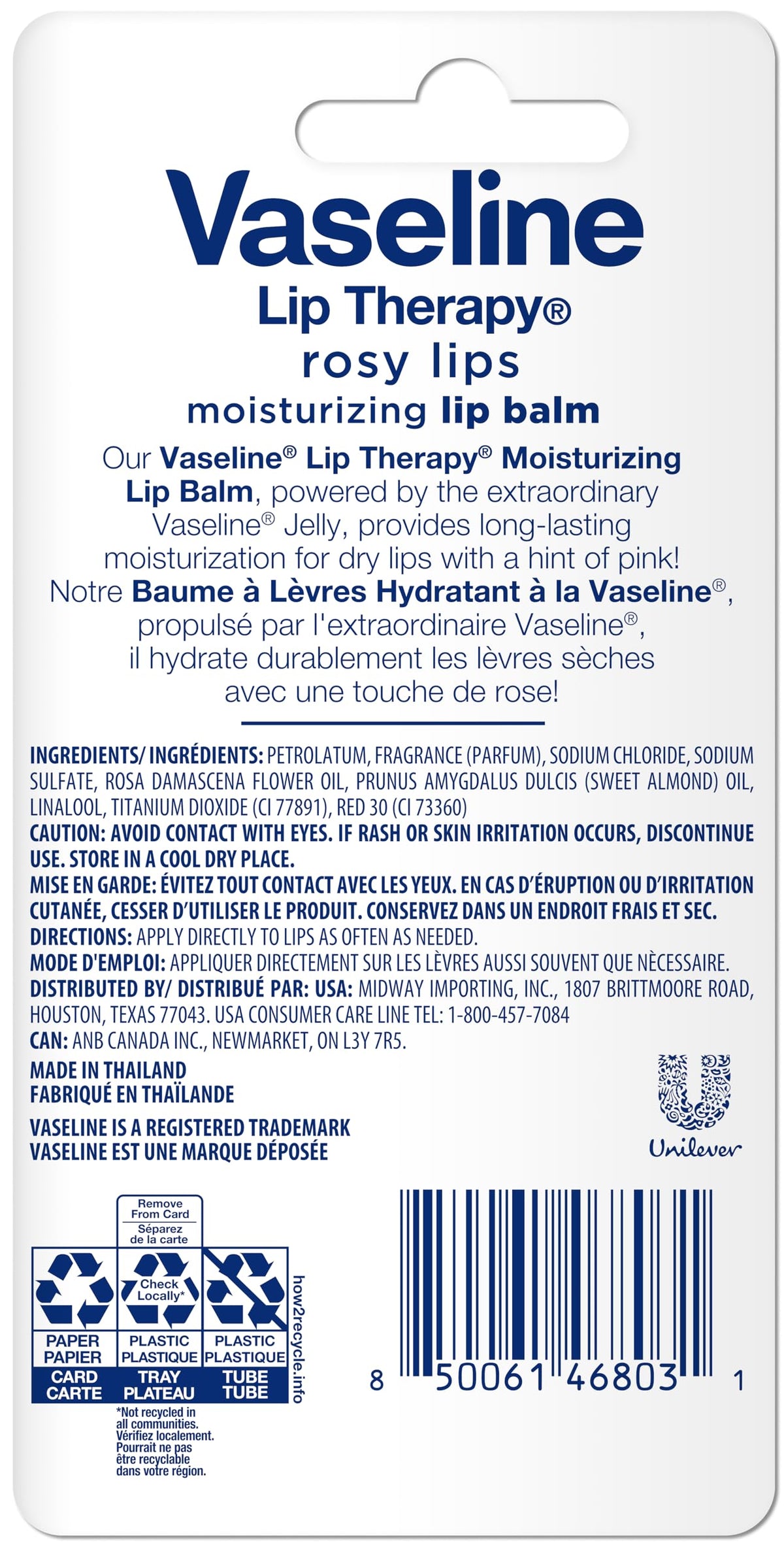 Vaseline Lip Therapy Rosy Lips Moisturizing Lip Balm - Twin Pack (2-Pack) Vaseline