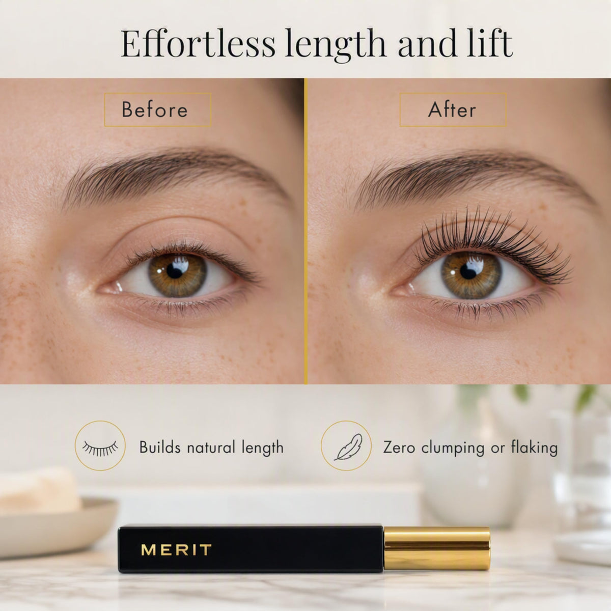 MERIT Clean Lash Lengthening Tubing Mascara Merit