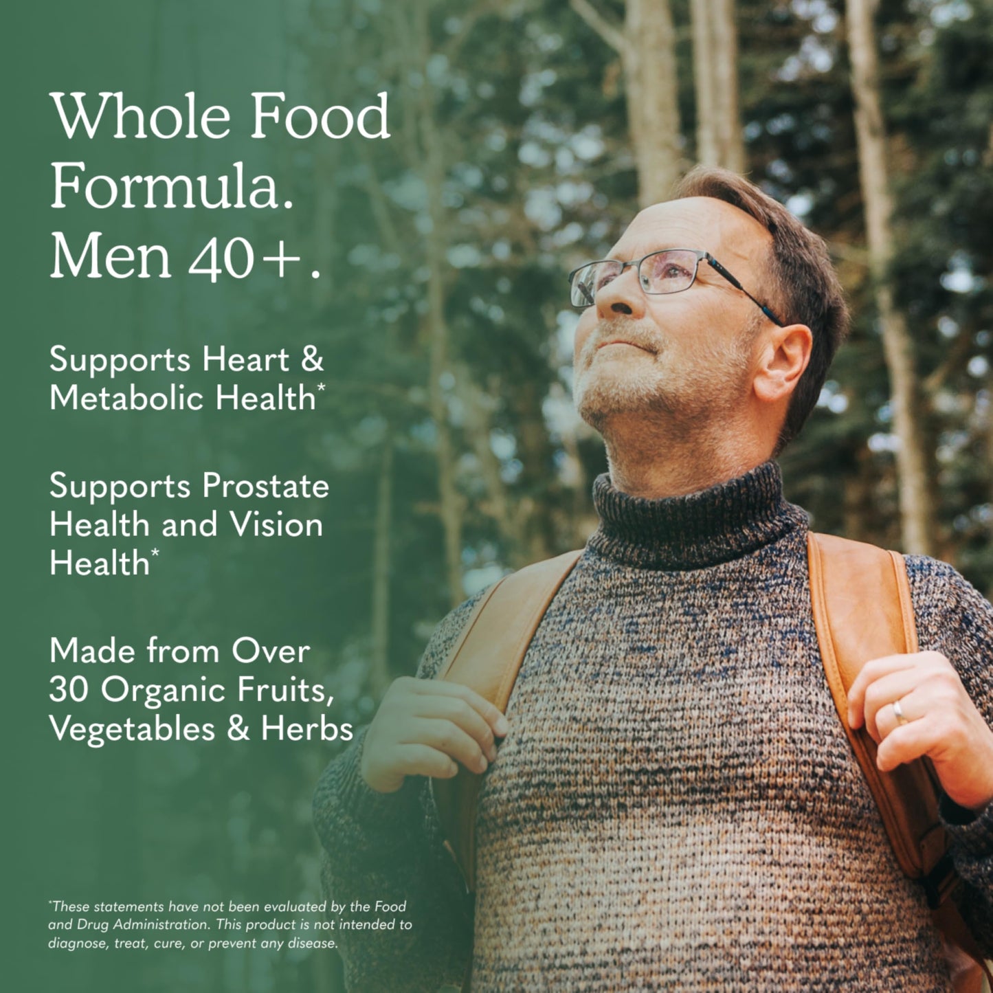 Garden of Life Organics Men's 40+ Multivitamin with Prostate Support, B12 & Vitamins – Vegan Daily Whole Food Multivitamin, Non-GMO, Certified Organic, 60 Tablets Gsupps Australia