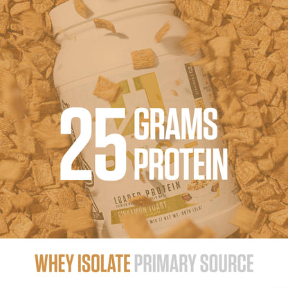 RYSE Loaded Protein Powder - Jet-Puffed Marshmallow - 25g Whey Protein Isolate & Concentrate with Prebiotic Fiber & MCTs - Low Carb, Low Sugar, Digestive-Friendly - 27 Servings / 2 lb Tub