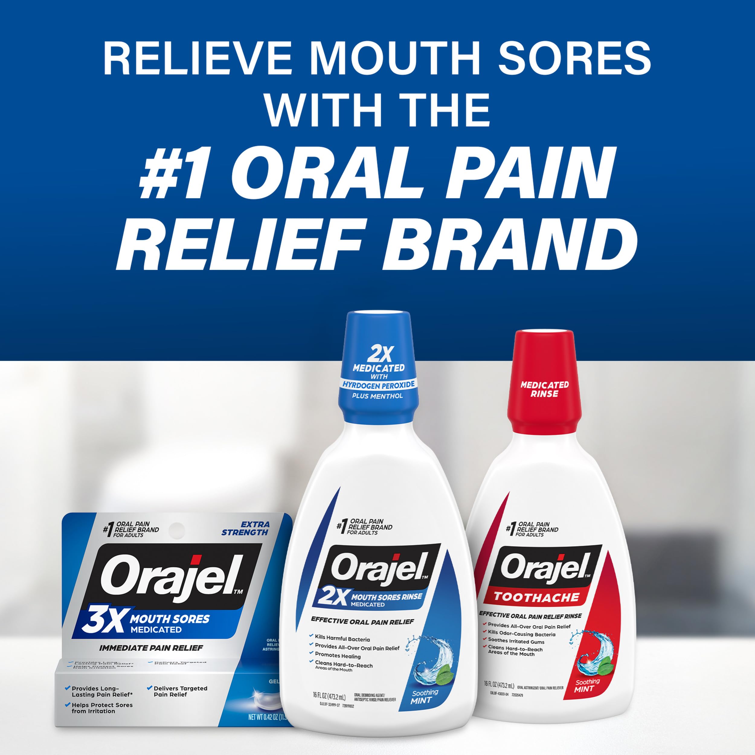 Orajel 3X for Mouth Sores: Maximum Strength Gel Tube 0.42oz- from #1 Oral Pain Relief Brand Orajel buy australia supplements