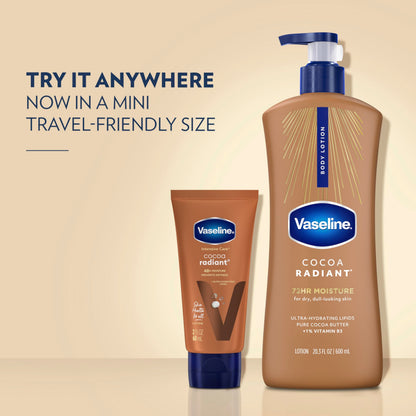 Vaseline Cocoa Radiant Body Lotion for Dry Skin + Cocoa Butter 20.3oz 3ct Vaseline