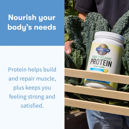 Garden Of Life Protein Powder, Vegan Protein Powder, Bcaa, Probiotics & Digestive Enzymes, Gluten & Lactose Free, Vanilla, 23.28 Ounce Garden of Life