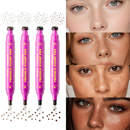 Dual-Ended Freckle Stamp Pen,Sponge Stamp & Precision Tip,02 Mousy Brown Jolilab