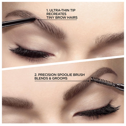 L'Oreal Paris Makeup Brow Stylist Definer Waterproof Eyebrow Pencil, Ultra-Fine Mechanical Pencil, Draws Tiny Brow Hairs and Fills in Sparse Areas and Gaps, Brunette, 0.003 Ounce (1 Count) L'Oreal Paris