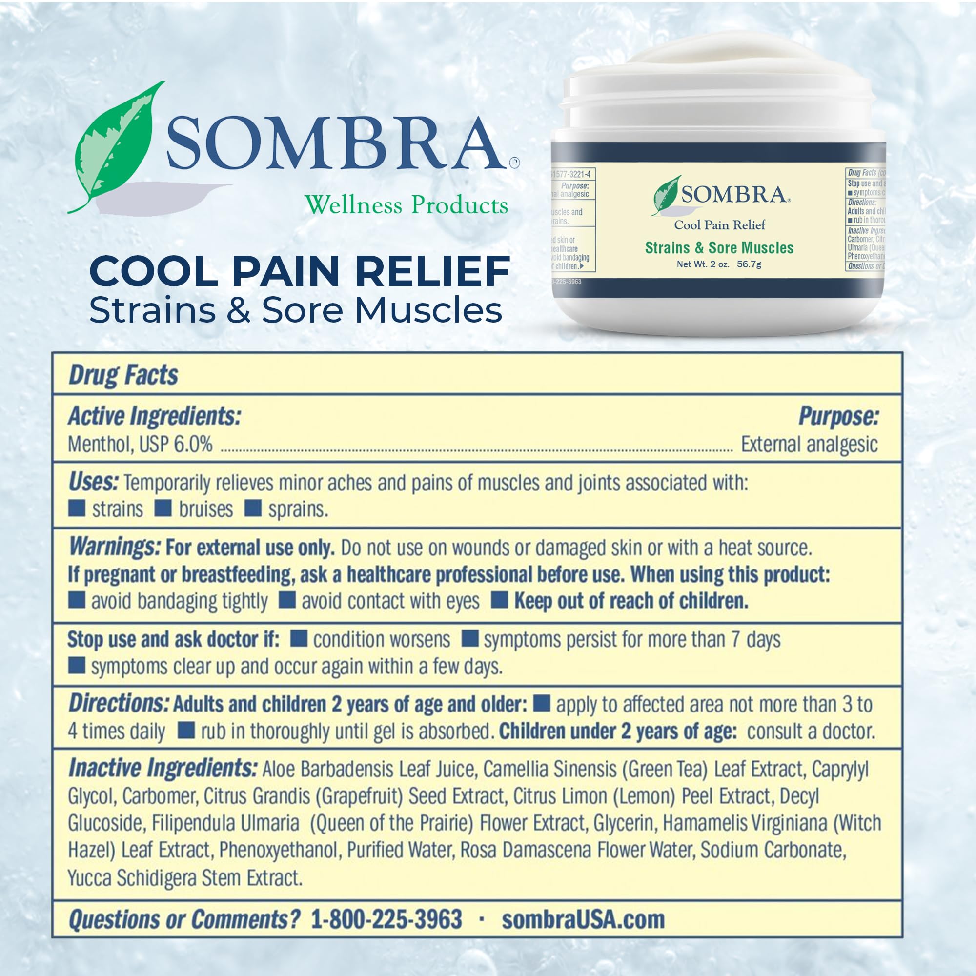 Sombra Warm & Cool Pain Relief Gel, Warm Relief for Arthritis and Chronic Pain Pre-Workout Muscle Rub, Cold for Swelling, Soreness, Post-Workout, Free of Artificial Fragrances, 2oz Per Jar Sombra buy australia supplements