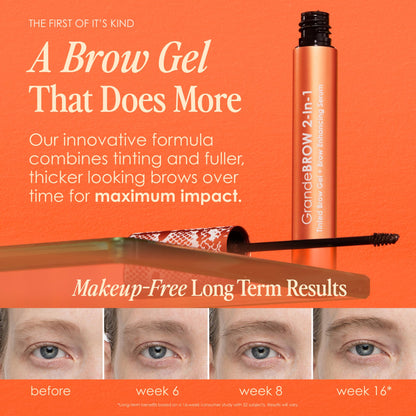 Grande Cosmetics GrandeBROW 2-in-1 Tinted Brow Gel & Serum, Medium Grande Cosmetics