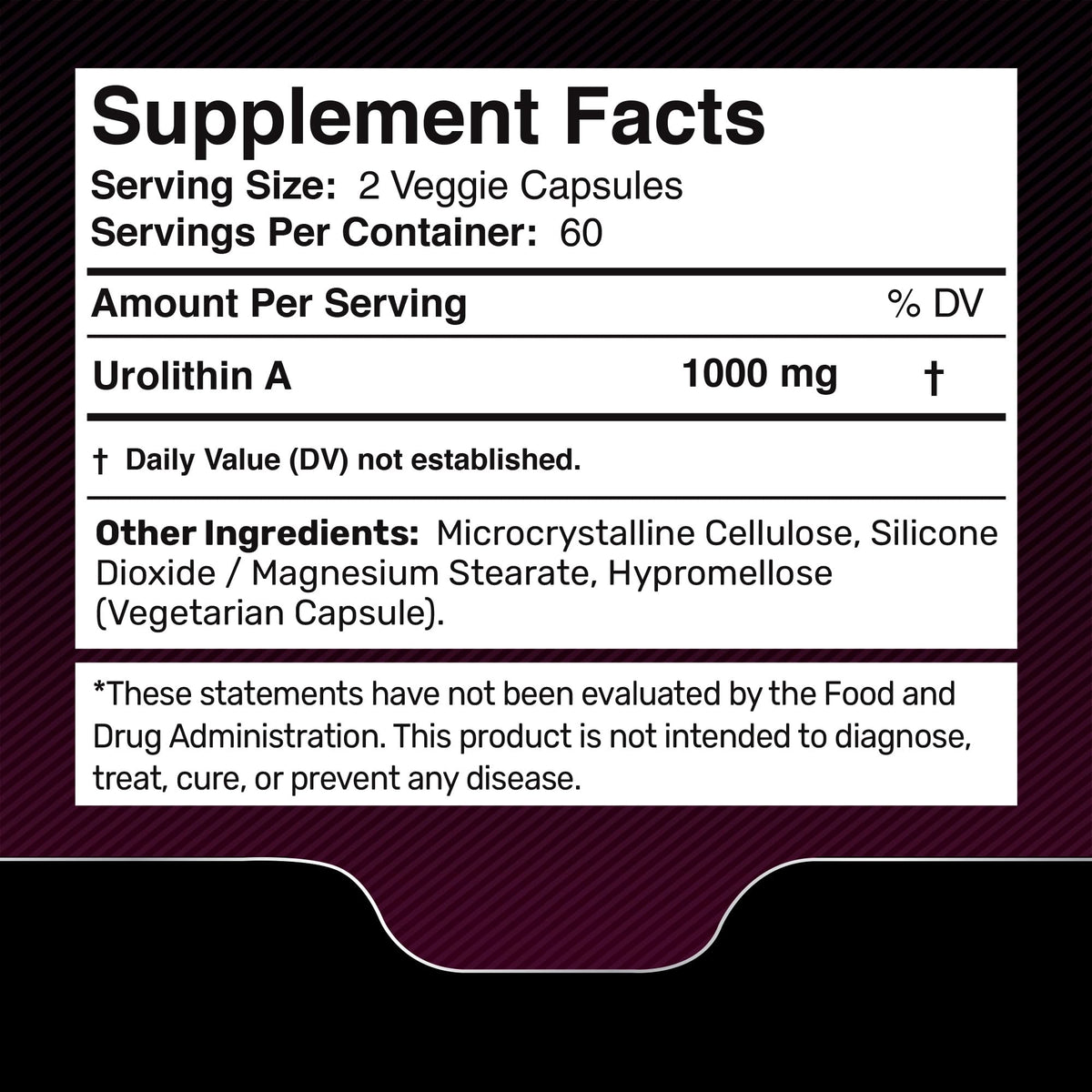 Urolithin A Supplement Capsules 1,000mg (98.9% Pure) – Advanced Urolithin A+ Formula for Cellular Renewal & Mitochondrial Support WELLNESS LABSRX