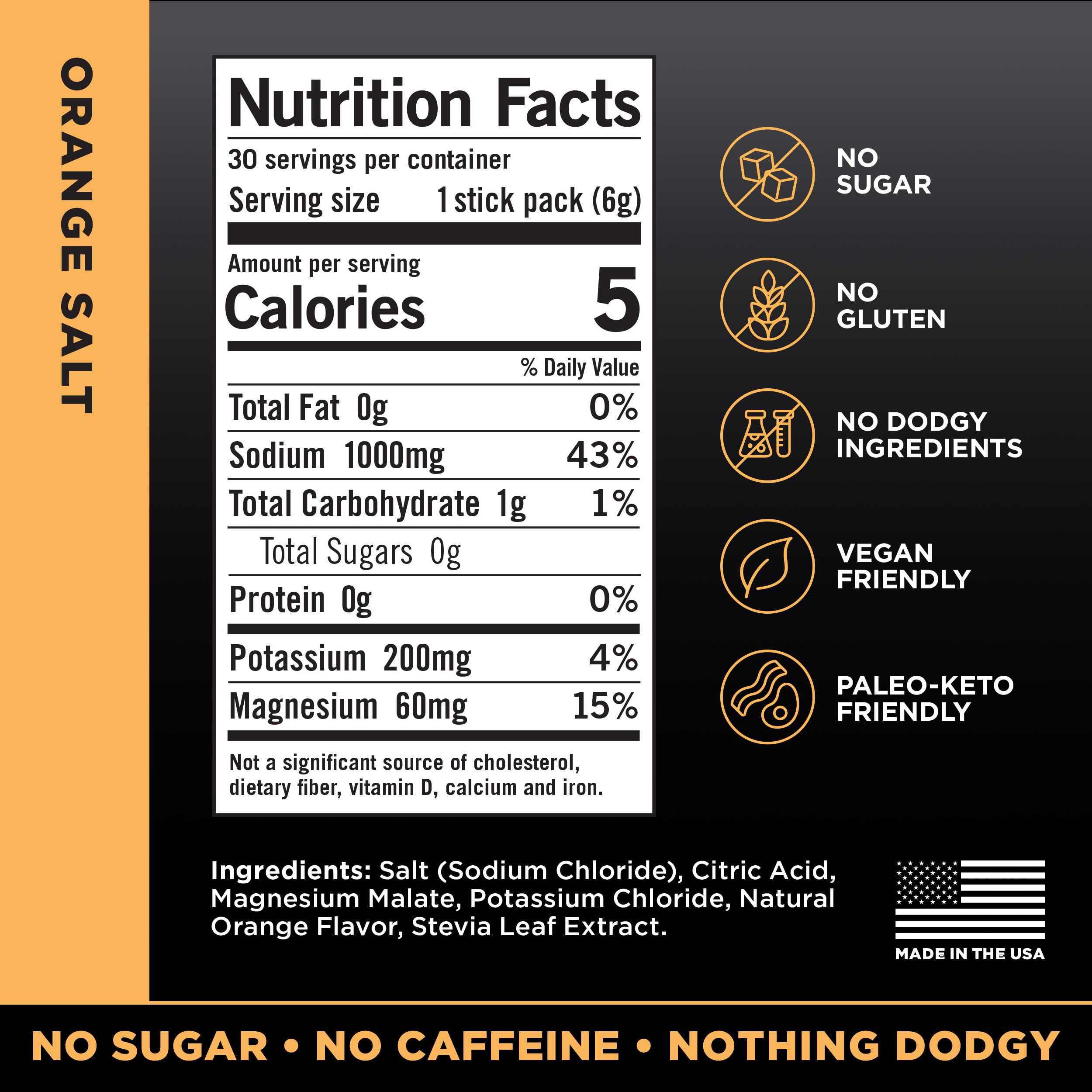 LMNT Zero Sugar Electrolytes - Orange Salt | Drink Mix | 30-Count Drink LMNT buy australia supplements
