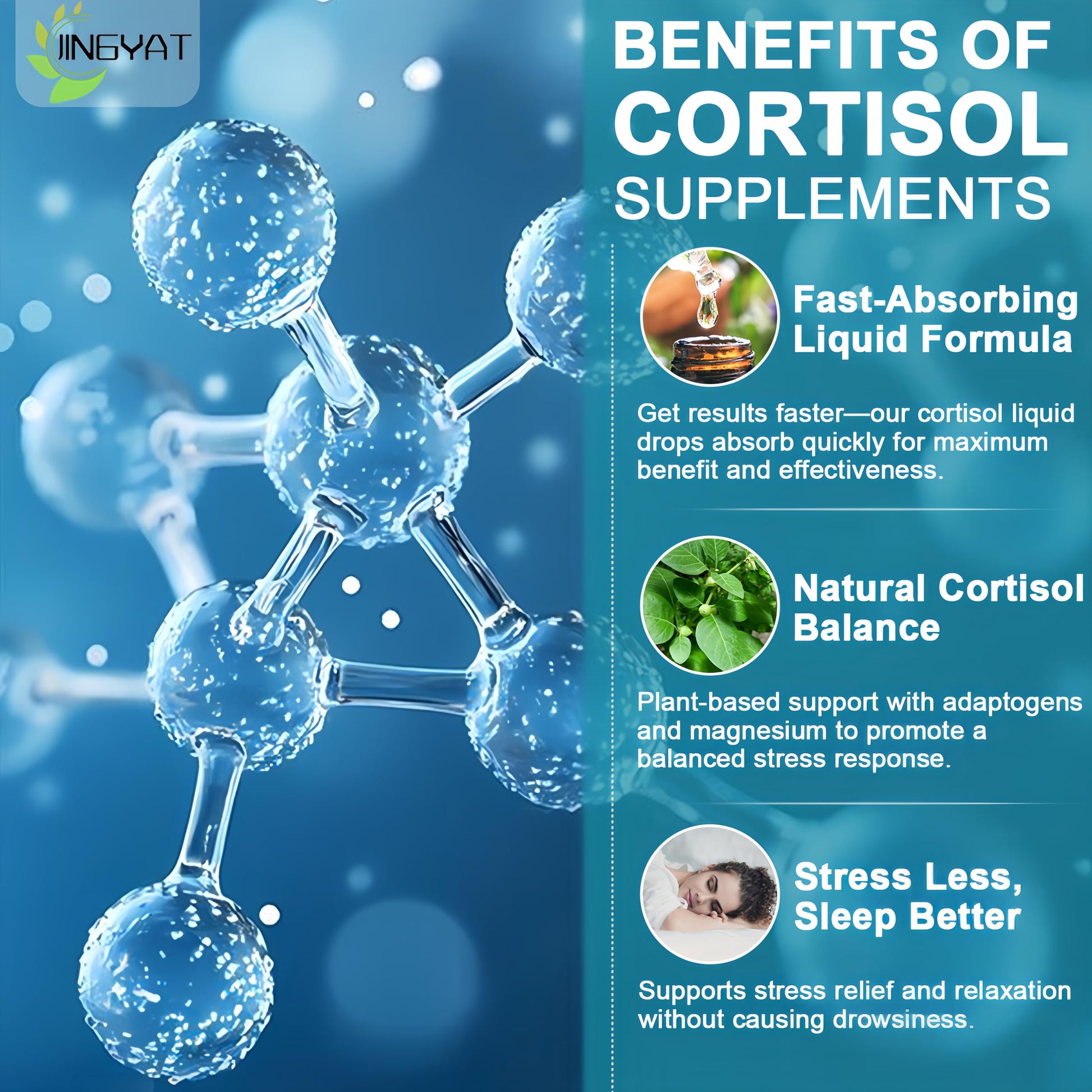 Cortisol Supplements for Women,19-in-1 Cortisol Supplement Liquid Drops w/Magnesium,L-Theanine,Ashwagandha,Omega-3, High Absorption Hormone Balanced for Women Drops - Sleep Focus Mood, Non-GMO JINGYAT buy australia supplements