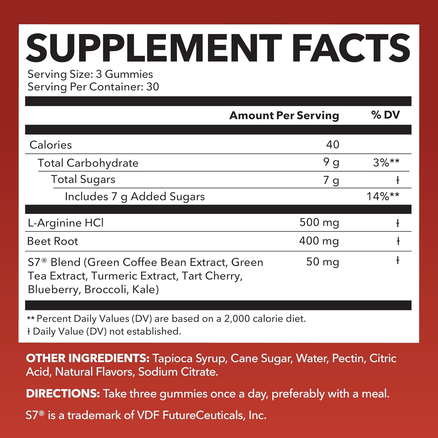 Nitric Oxide Beet Root Gummies with L-Arginine, NO Gummies, 90 Count | Vegan, Non-GMO Nitric Oxide Supplement for Energy, Endurance, and Recovery, Green Apple and Cinnamon Flavor, 30 Servings Gsupps Australia