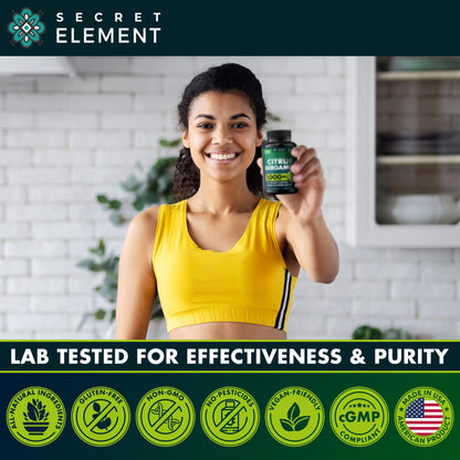 (2 PACK) Citrus Bergamot Extract 1000mg - Citrus Bergamot Supplement for Circulatory Health, Immunity, and Graceful Aging - 2x the potency of Citrus Bergamot 500mg Secret Element