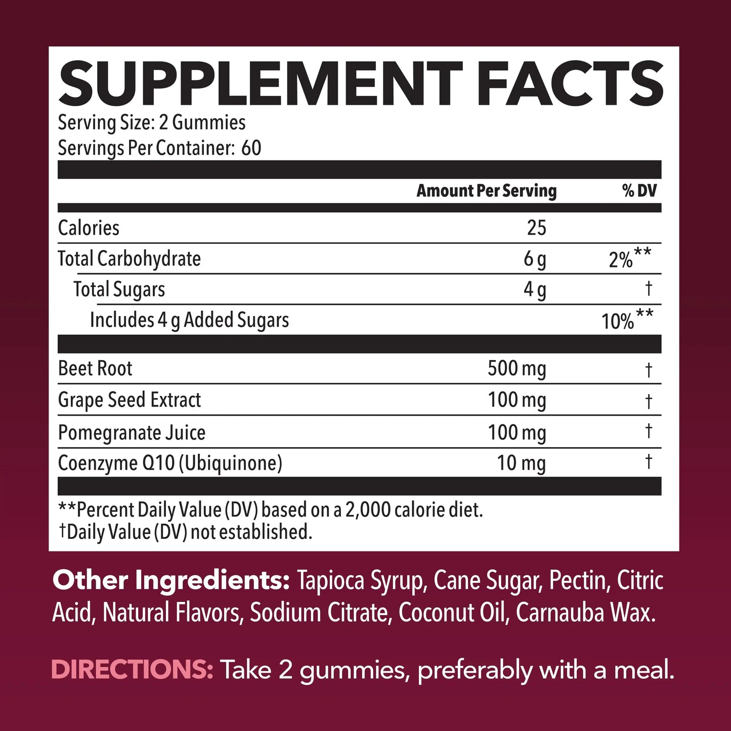 Beet Root Gummies with COQ10 & Pomegranate - Nitric Oxide Supplement for Men and Women - Beetroot for Endurance, Performance, Recovery - Vegan, Non-GMO, Gluten Free - HAVASU NUTRITION
