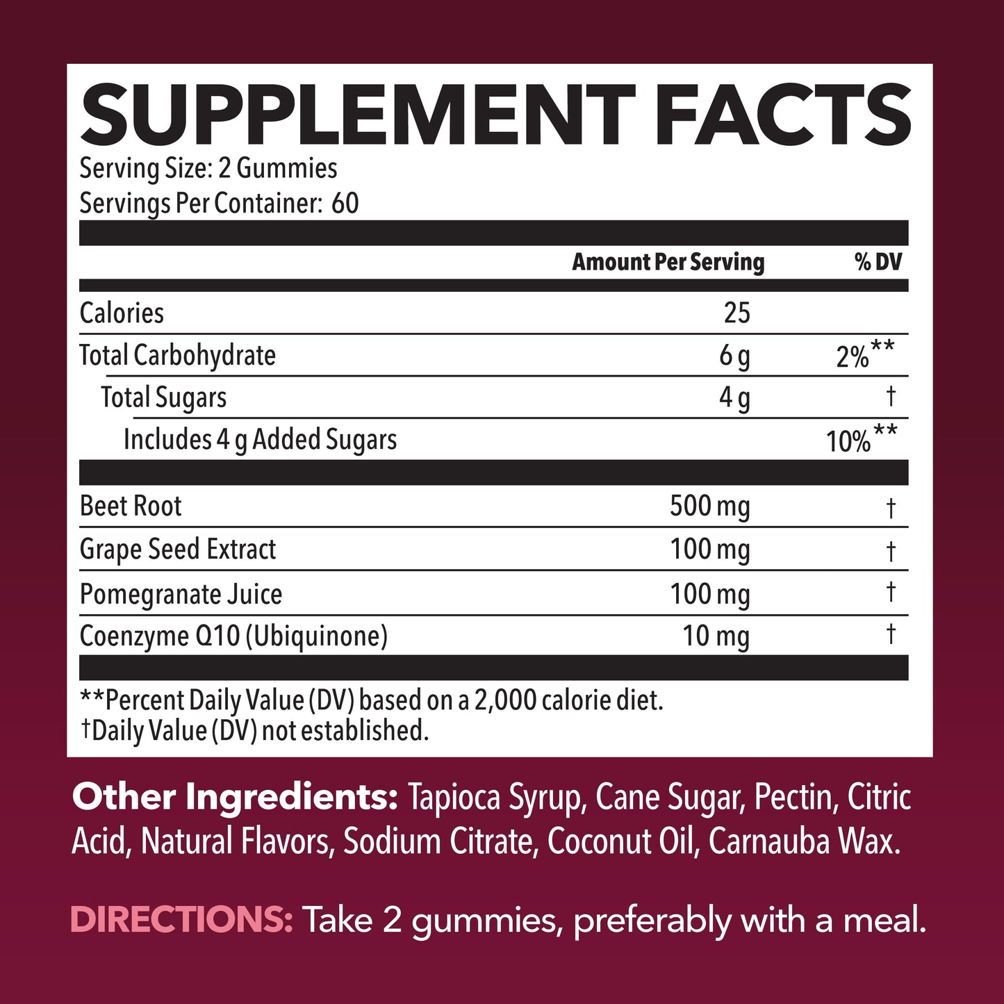 Beet Root Gummies with COQ10 and Grape Seed, Mixed Berry, 30 Servings | Nitric Oxide Supplement with Beetroot, Grape Seed Extract and COQ10 for Performance and Recovery, Vegan, Non-GMO, Gluten-Free Gsupps Australia
