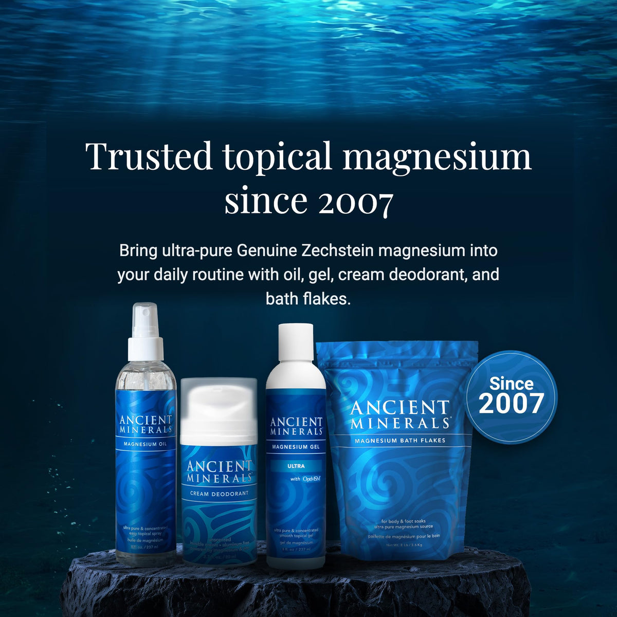Ancient Minerals Magnesium Cream Lotion, Zechstein Chloride, 5oz Ancient Minerals