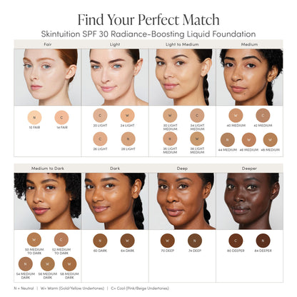 jane iredale Skintuition SPF 30 Radiance-Boosting Liquid Foundation 70 Deep jane iredale
