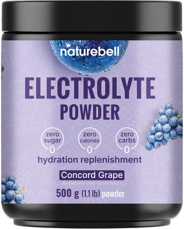 NatureBell Electrolytes Powder No Sugar, 500g (76 Servings) | Keto Fast Hydration Powder, Carnivore-Friendly Electrolyte – 1,000mg High Potassium, Minerals, NatureBell buy australia supplements