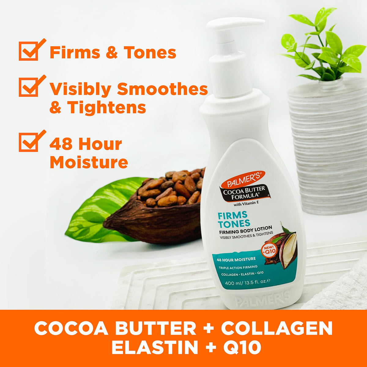 Palmer's Firming Body Lotion, Cocoa Butter Formula, Pump Bottle (13.5 Oz) Palmer's