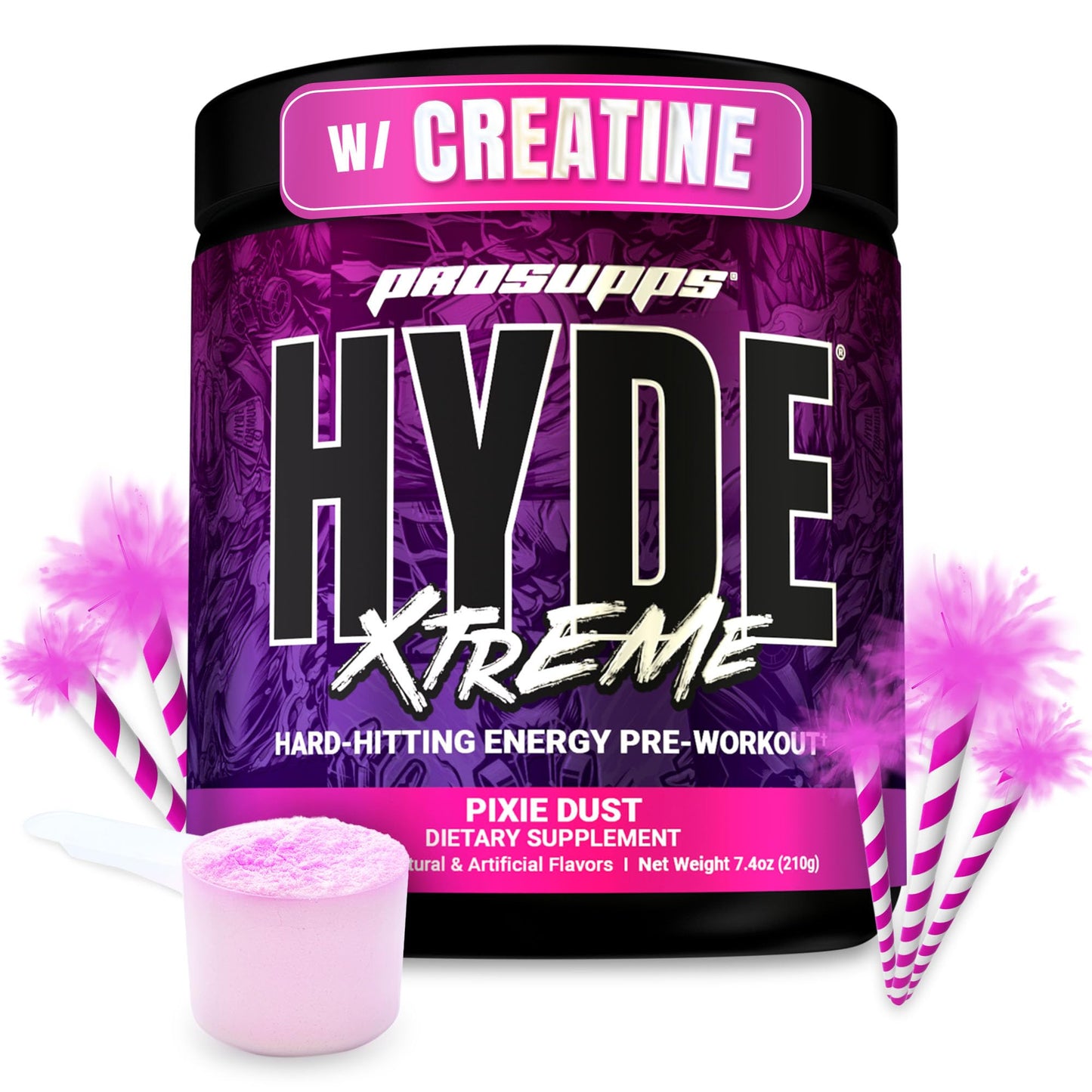 ProSupps Mr. Hyde Xtreme Pre Workout Powder with Creatine, Beta Alanine & Caffeine – Extreme Energy, Pumps, Focus & Performance - Fitness & Gym Supplements for Men & Women (Watermelon, 30 Servings)