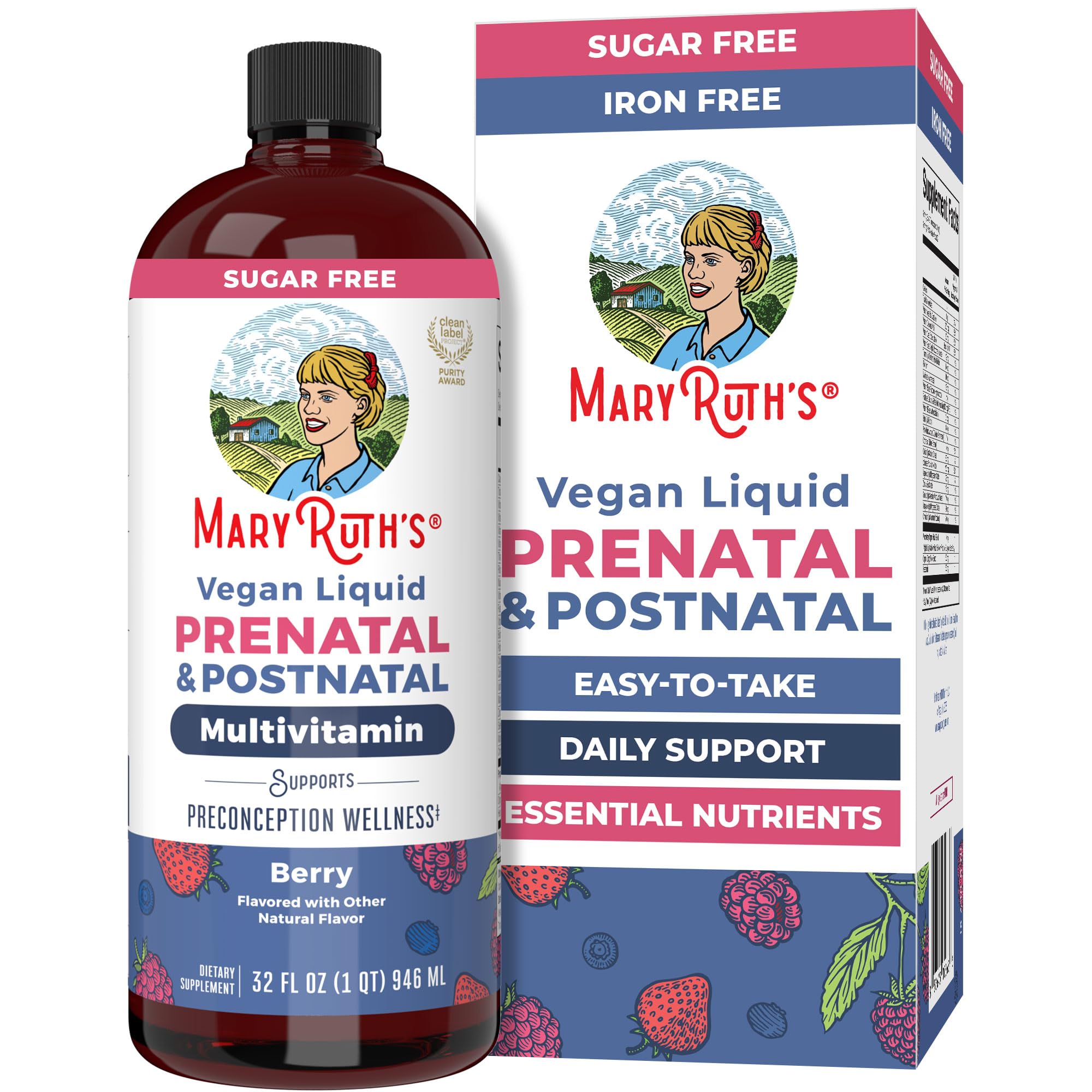 MARYRUTH'S Postnatal & Prenatal Vitamins for Women | Sugar Free | Selenium | Folate | Vegan | Non-GMO | Gluten Free | 32oz MARYRUTH'S buy australia supplements