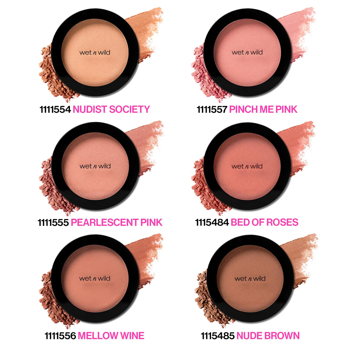 wet n wild Color Icon Blush, Effortless Matte Natural Sheer Glow & Seamless Blend, Luxuriously Infused Smooth Jojoba Oil, Cruelty-Free & Vegan - Pinch Me Pink wet n wild
