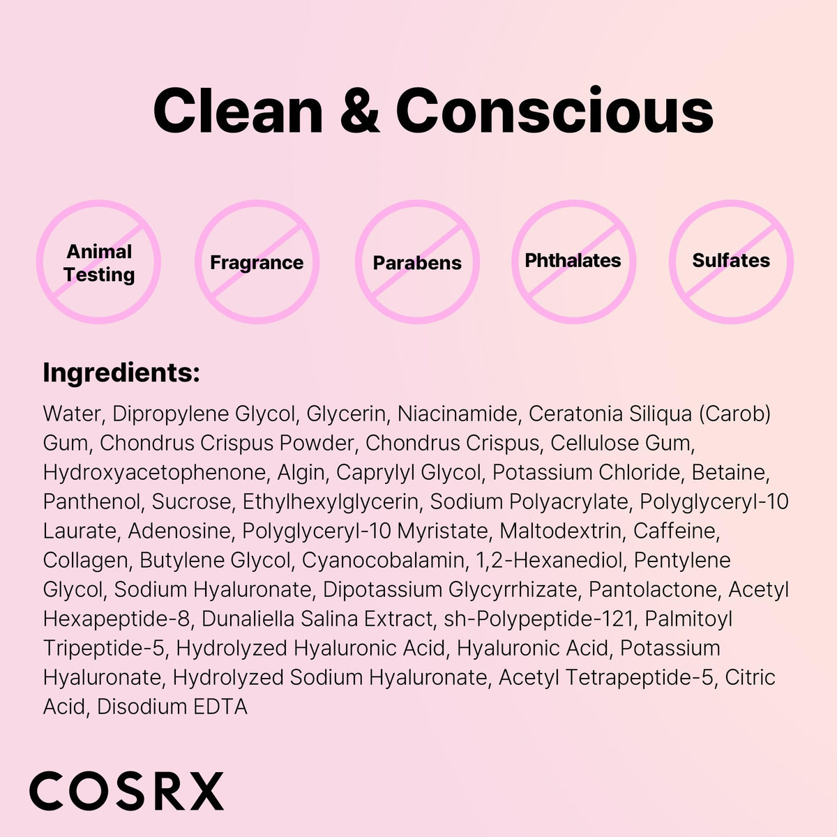 COSRX Pink Peptides Collagen Lifting Glow Hydrogel Face Masks 3 EA COSRX