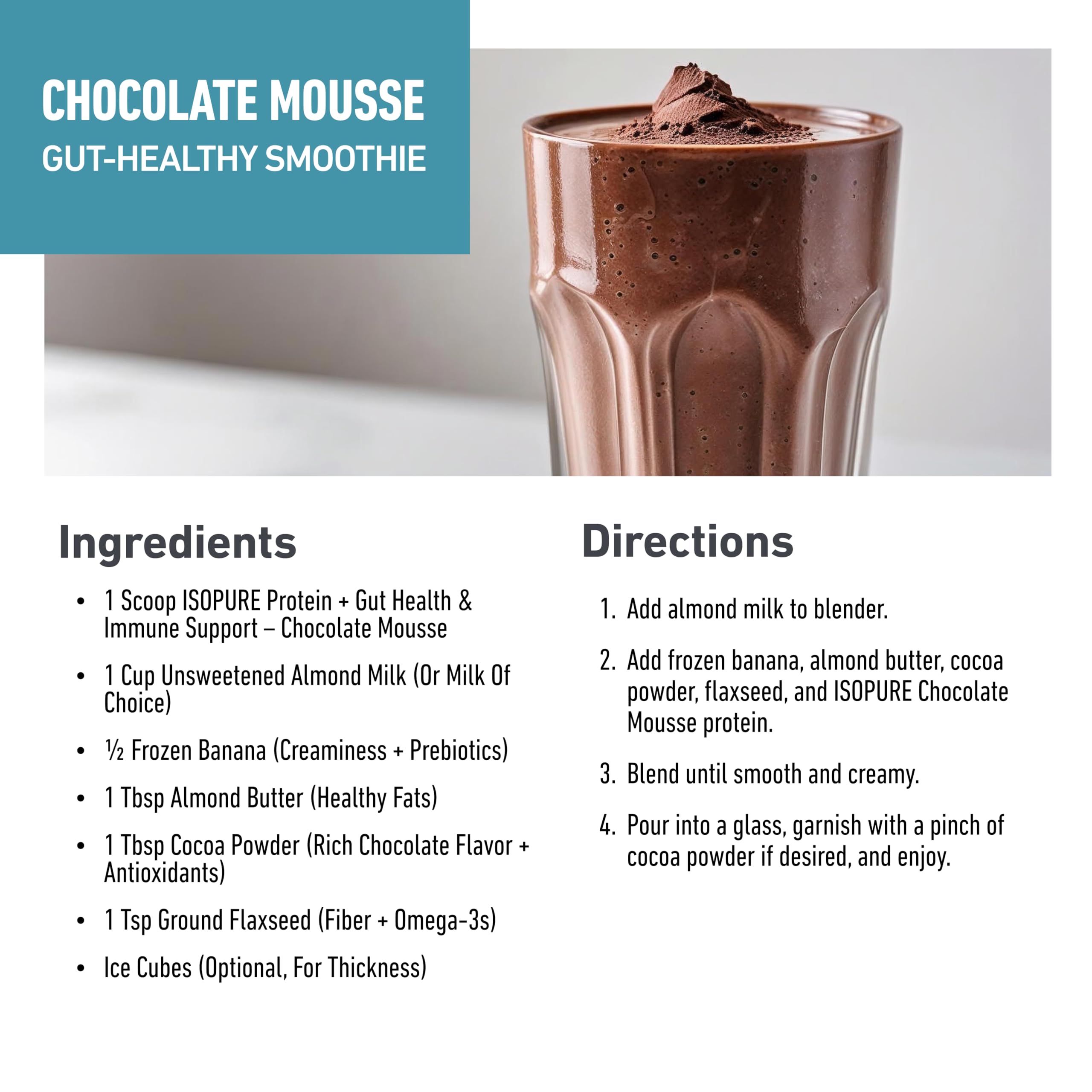 Isopure Protein + Gut Health & Immune Support Powder, Chocolate Mousse, 25g Whey Protein with Prebiotics & Vitamins, 12 Servings (Pack of 1) Isopure buy australia supplements
