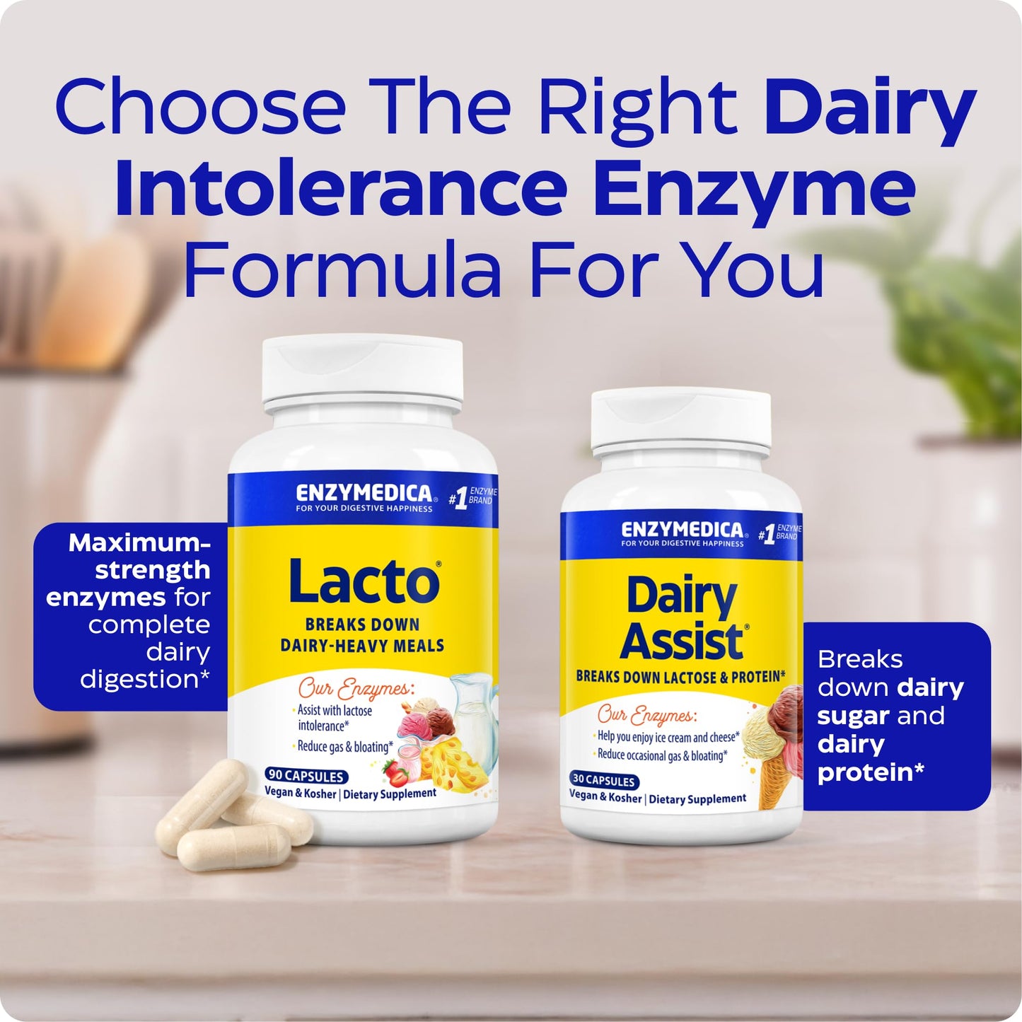 Enzymedica Lacto Digestive Enzymes for Men & Women - 90 Capsules Gsupps Australia